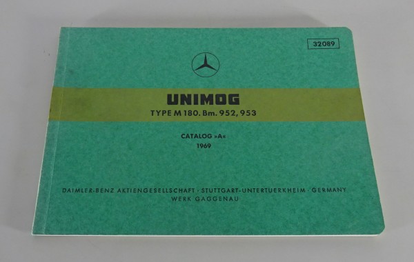 Bildkatalog Mercedes-Benz Unimog Vergaser-Motor Typ M 180 Stand 02/1969