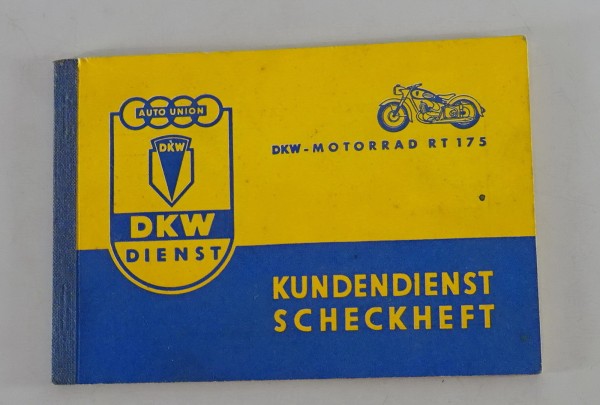 Scheckheft DKW RT 175 mit Einträgen