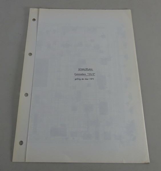 Elektrischer Schaltplan Opel Commodore "GS/E" Stand 05/1971