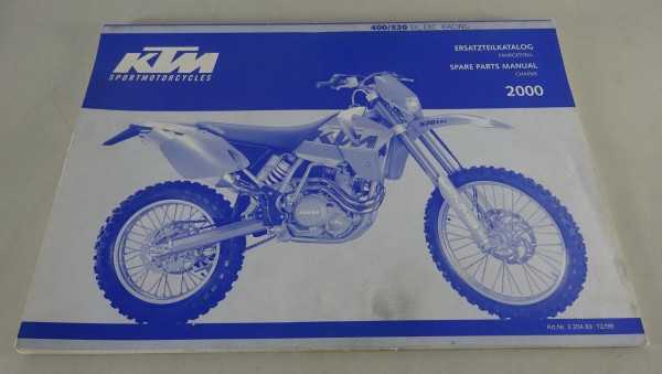 Teilekatalog Fahrgestell KTM 400/520 SX / EXC Racing Modelljahr 2000