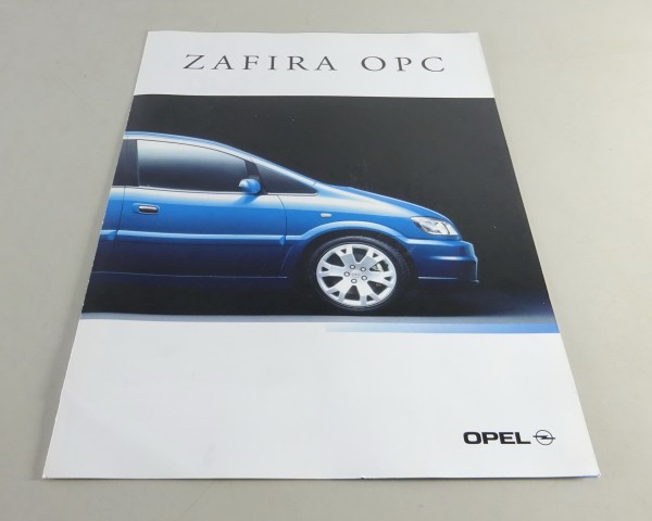 Prospekt / Broschüre Opel Zafira A OPC + Datenblatt Stand 01/2001