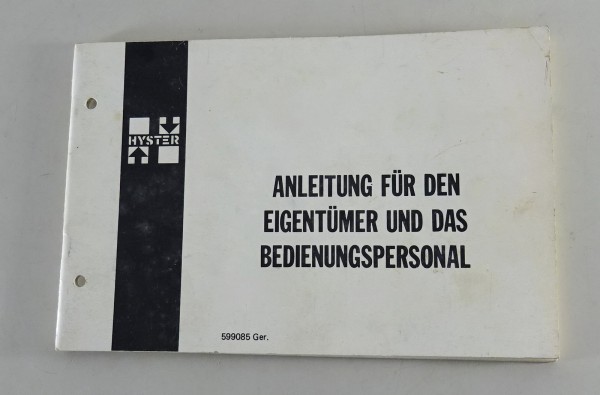 Betriebsanleitung / Handbuch Hyster Gabelstapler / Forklift von 04/1978