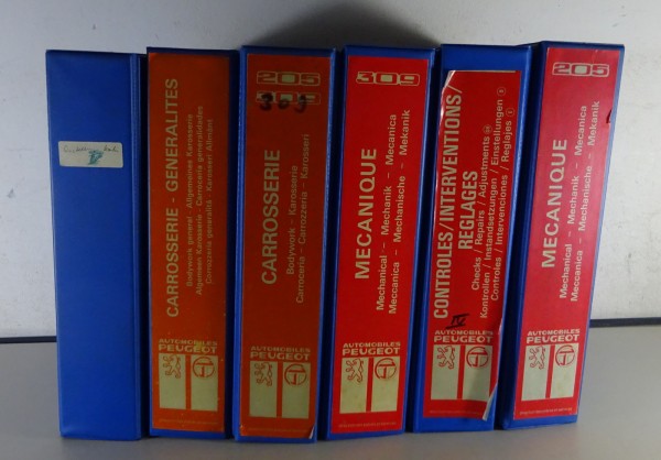 Werkstatthandbuch / Reparaturleitfaden Konvolut Peugeot 309 & 205 von 1986-1989