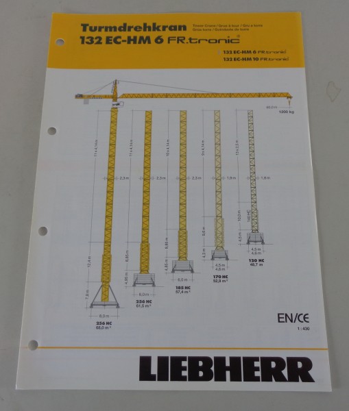 Datenblatt Liebherr Turmdrehkran 132 EC-HM 6 FR.tronic von 04/2005