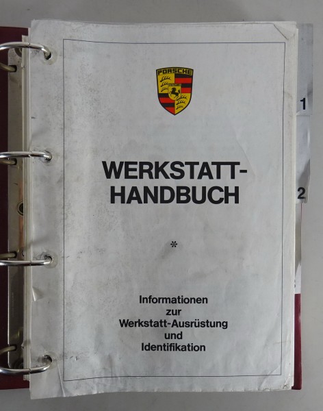 Handbuch Werkstattausrüstung | Porsche 911 / 928 / 924 / 944 Stand 12/1986