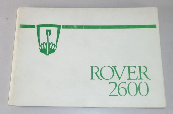 Betriebsanleitung / Handbuch Rover 2600 SD1 Stand 1978