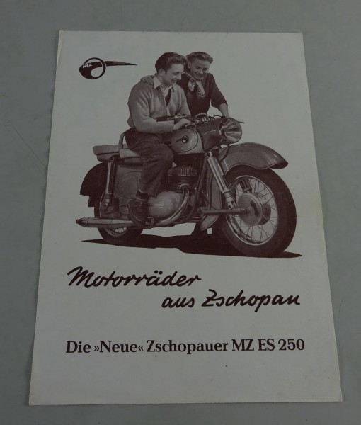 Prospekt / Broschüre / Datenblatt Motorrad MZ ES 250 Stand 1956