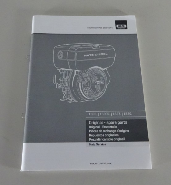 Teilekatalog / Parts list Hatz Motor 1B20 / 1B20R / 1B27 / 1B30 Stand 01/2014