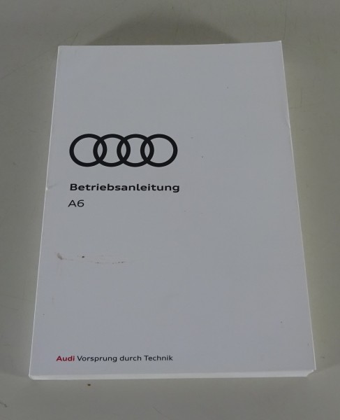 Betriebsanleitung Audi A6 Typ C8 incl. Avant, Allroad + Quattro Stand 11/2018