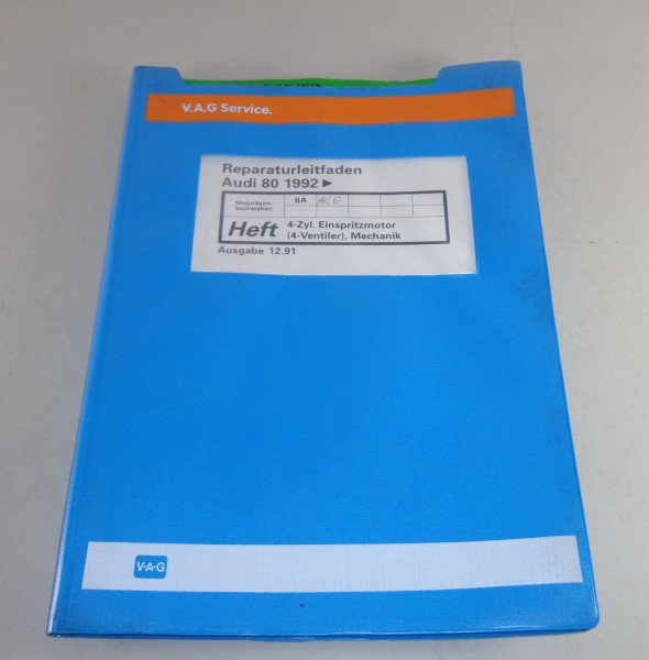 Werkstatthandbuch Audi 80 B4 Einspritz - Motor 4 Zylinder / 4-Ventiler ab 1992
