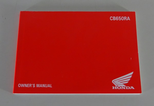 Owner's Manual / Handbook Honda CB 650 RA from 10/2018