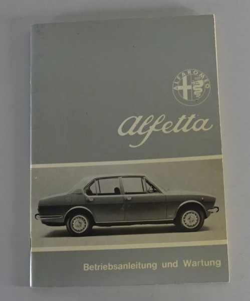 Betriebsanleitung / Handbuch Alfa Romeo Alfetta 1,8 Stand 09/1972