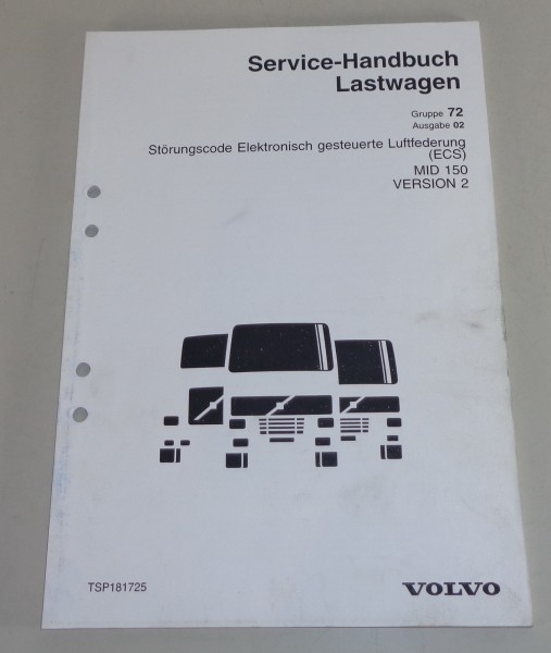 Werkstatthandbuch Volvo LKW Störungscodes Luftfederung (ESC) MID 150 von 2002