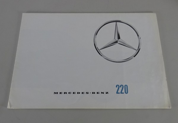 Prospekt / Katalog Mercedes Benz 220 Heckflosse W111 Ausgabe 11/1962