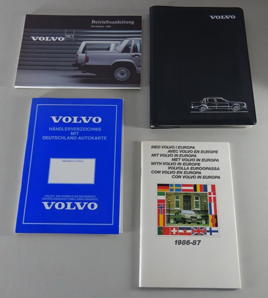 Bordmappe + Betriebsanleitung / Handbuch Volvo 740 Stand 1986