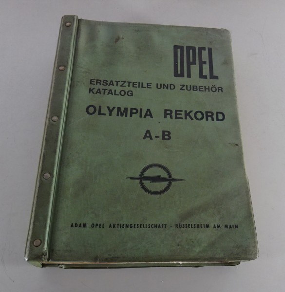 Teilekatalog / Ersatzteilliste Opel Rekord A + B, Caravan, Lieferwagen von 1965