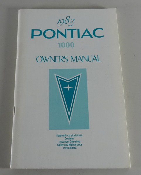 Owner´s Manual / Handbook Pontiac 1000 Stand 1983