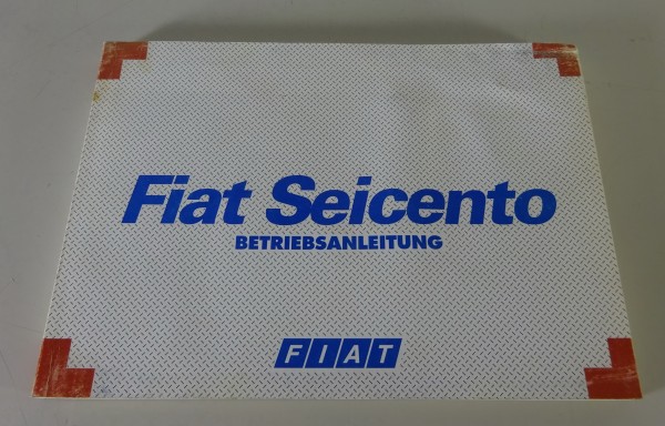 Betriebsanleitung / Handbuch Fiat Seicento 09/1998