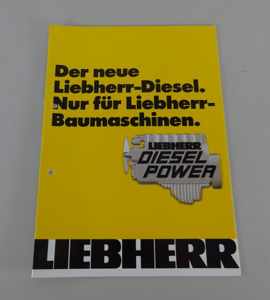 Prospekt / Broschüre Liebherr Dieselmotoren D904 NA/T & D906 NA/T Stand 03/1985