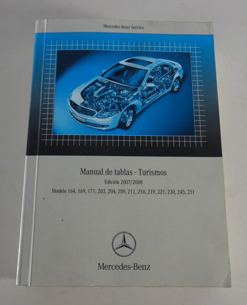 Manual de tablas Mercedes Benz 164 169 171 203 209 211 216 219 221 230 245 251