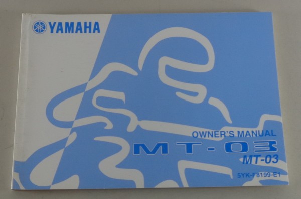 Owner's Manual / Handbook Yamaha MT-03 year 2006
