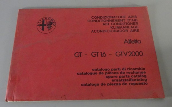 Teilekatalog Klimaanlage Alfa Romeo Alfetta / GT / GT 1.6 / GTV 2000 Stand 1976