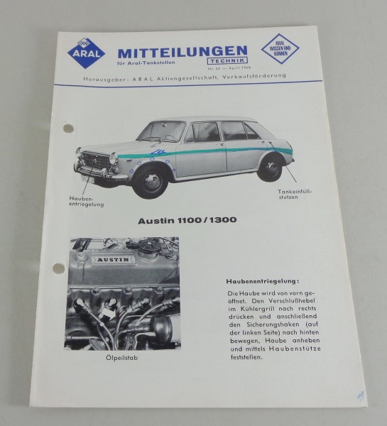 Service Mitteilung Aral Austin 1100 / 1300 von 04/1968