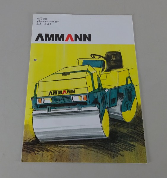 Prospekt / Broschüre Ammann Vibrationswalzen AV-Serie Stand 06/1994