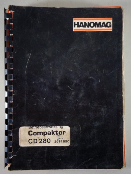 Betriebsanleitung / Handbuch Hanomag Compaktor CD 280 Stand 05/1991