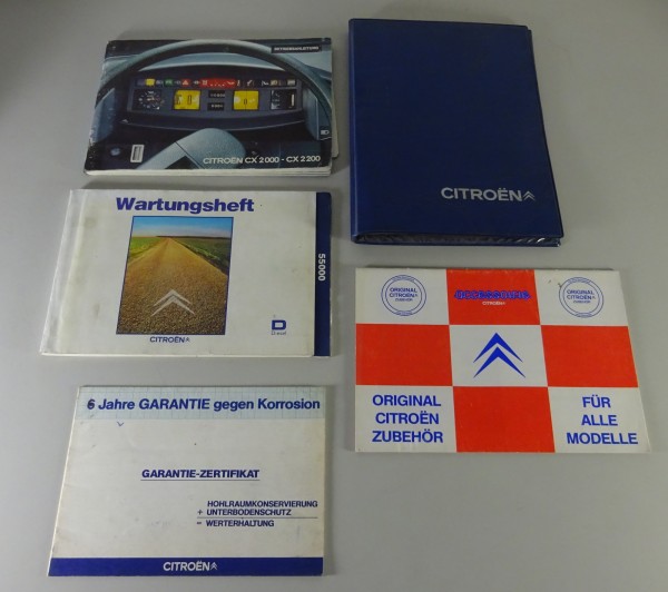 Bordmappe + Betriebsanleitung / Handbuch Citroen CX 2000 / CX 2200 Diesel