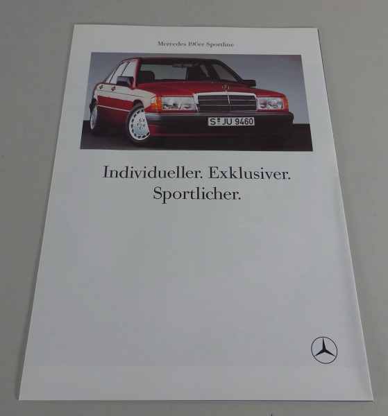 Prospekt / Broschüre Mercedes-Benz W201 190er Sportline Stand 06/1989