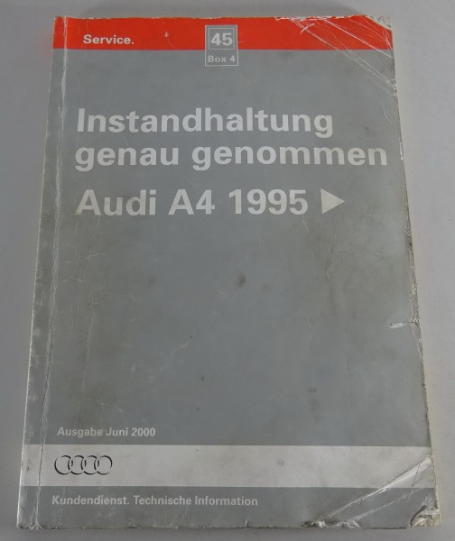 Werkstatthandbuch Instandhaltung genau genommen Audi A4 Typ B5 + Avant, Quattro