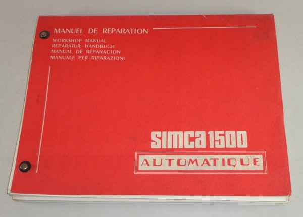 Werkstatthandbuch / Workshop Manual Simca 1500 Automatikgetriebe "Borg Warner"