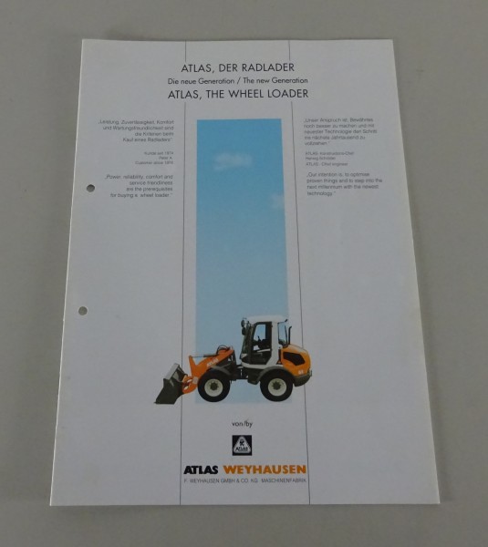 Prospekt / Broschüre Atlas Radlader 65