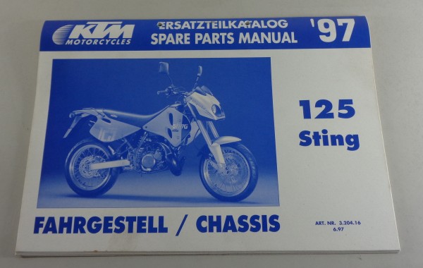 Teilekatalog KTM 125 Sting Baujahr 1997 Fahrgestell