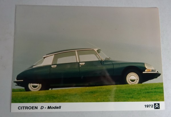 Pressefoto original Citroen DS 19 / 21 Seitenansicht Stand 1972