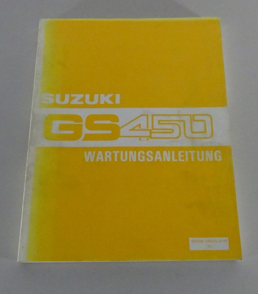 Werkstatthandbuch / Wartungsanleitung Suzuki GS 450 Modelle 79-88 Stand 11/1979