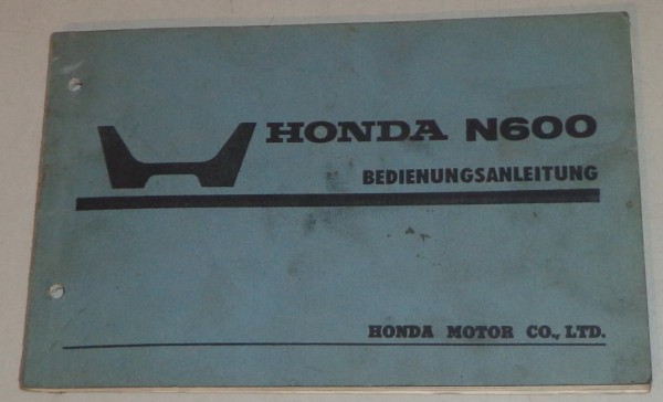 Betriebsanleitung Honda N600 Stand 1968