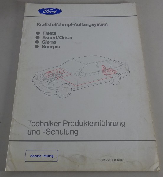 Technik Information Ford Kraftstoffdampf Auffangsystem Fiesta / Sierra von 1987