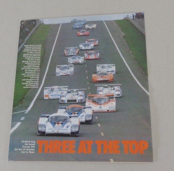 Prospekt Porsche 956 Le Mans Langstreckenrennen 1982 in der Gruppe C
