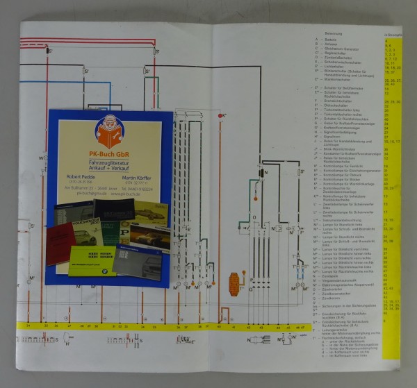 Elektrischer Schaltplan / Stromlaufplan VW Käfer 1303 & 1300 Modelljahr 1973