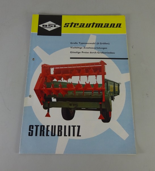 Prospekt BSL Strautmann Streublitz Ein- & Zweiachser 2,5t - 4t Stand 1967