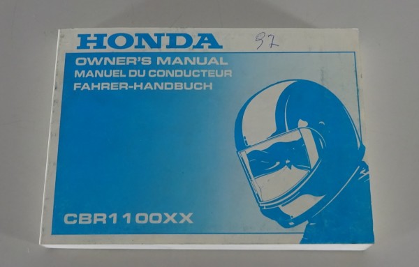 Betriebsanleitung / Handbuch Honda CBR 1100 XX Sporttourer Stand 1996