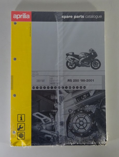 Teilekatalog / Spare Parts Catalog Aprilia RS 250 Stand ´98 - 2001