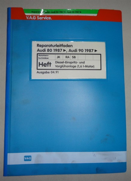 Werkstatthandbuch Audi 80 / 90 B3 Diesel-Einspritz / Vorglühanlage ab 1987