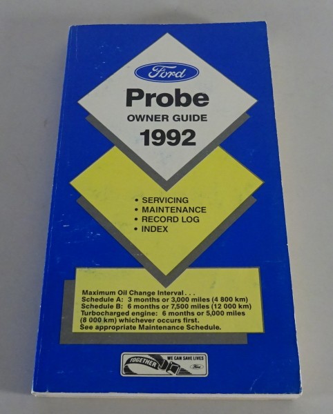 Owner´s Manual / Handbook Ford Probe Stand 1992