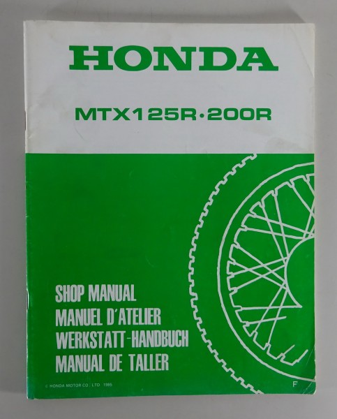 Werkstatthandbuch / Nachtrag Honda MTX 125 R / MTX 200 R Stand 1985