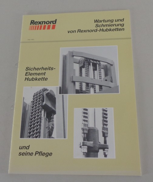 Handbuch Rexnord Hubketten für Gabelstapler von 1989