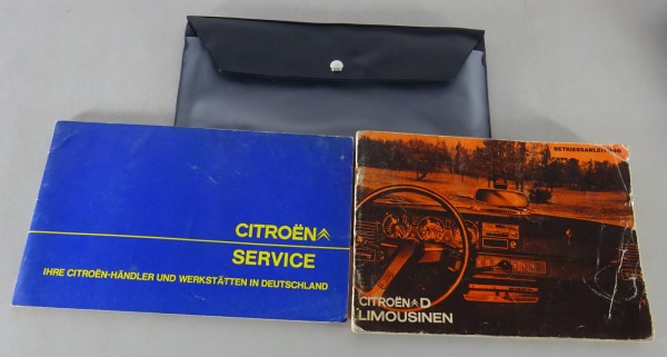 Bordmappe mit Betriebsanleitung Citroen DS 20 / 23 + D Super 5 / D Special