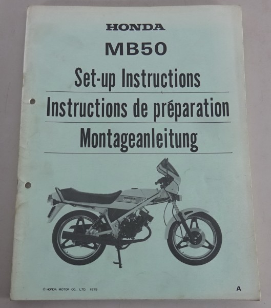 Montageanleitung / Set Up Manual Honda MB50 von 1979